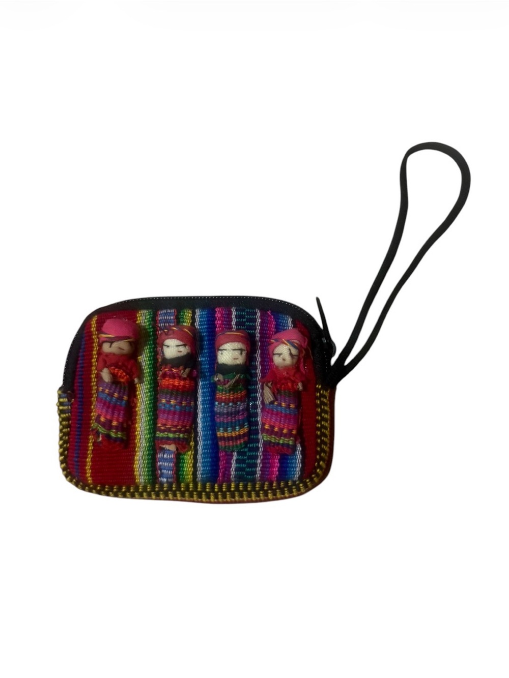 Handmade Colorful Woven Wristlet Coin Purse 4.5 inch x 3.5 inch